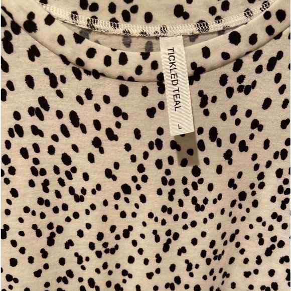 TICKLED Teal Size Large Top - Picture 3 of 6